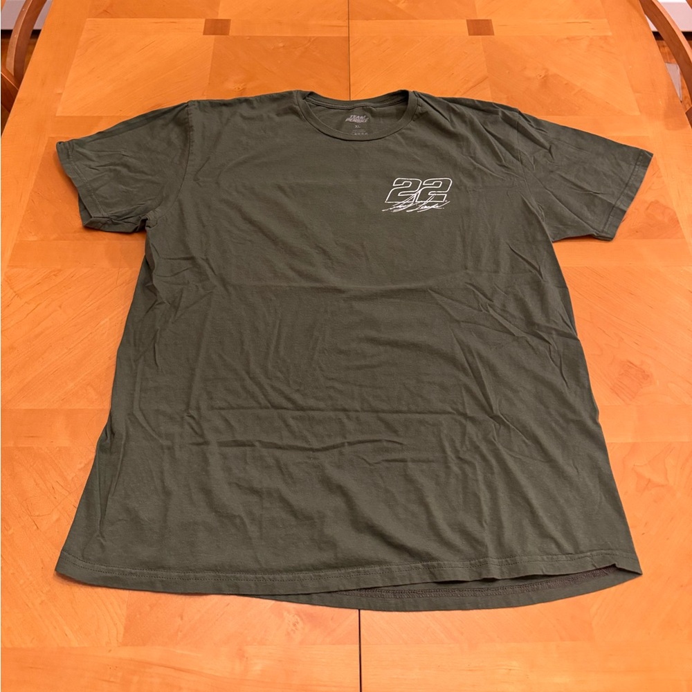 Army Green Men's Joey Logano Nascar Graphic Tee